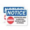 Signmission Restricted Area Alarm Will Sound Sign, Vinyl Decal, 10in W x 7in L, 2PK OS-2PACK-NS-D-710-L-18073 - alternate 1